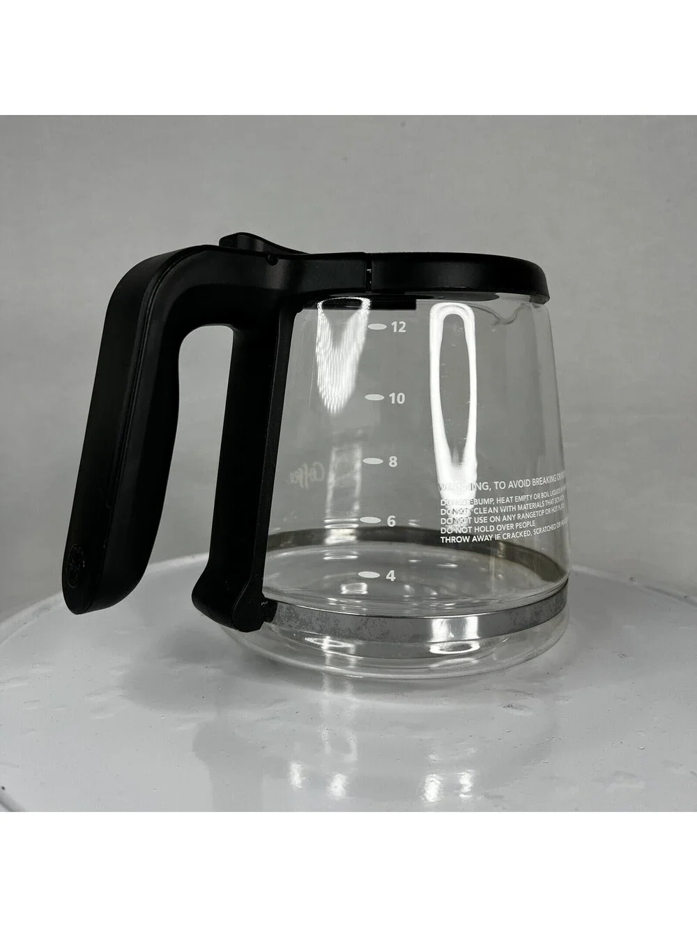 MR COFFEE 12-Cup Glass Carafe Pot Replacement with Black Lid & Handle